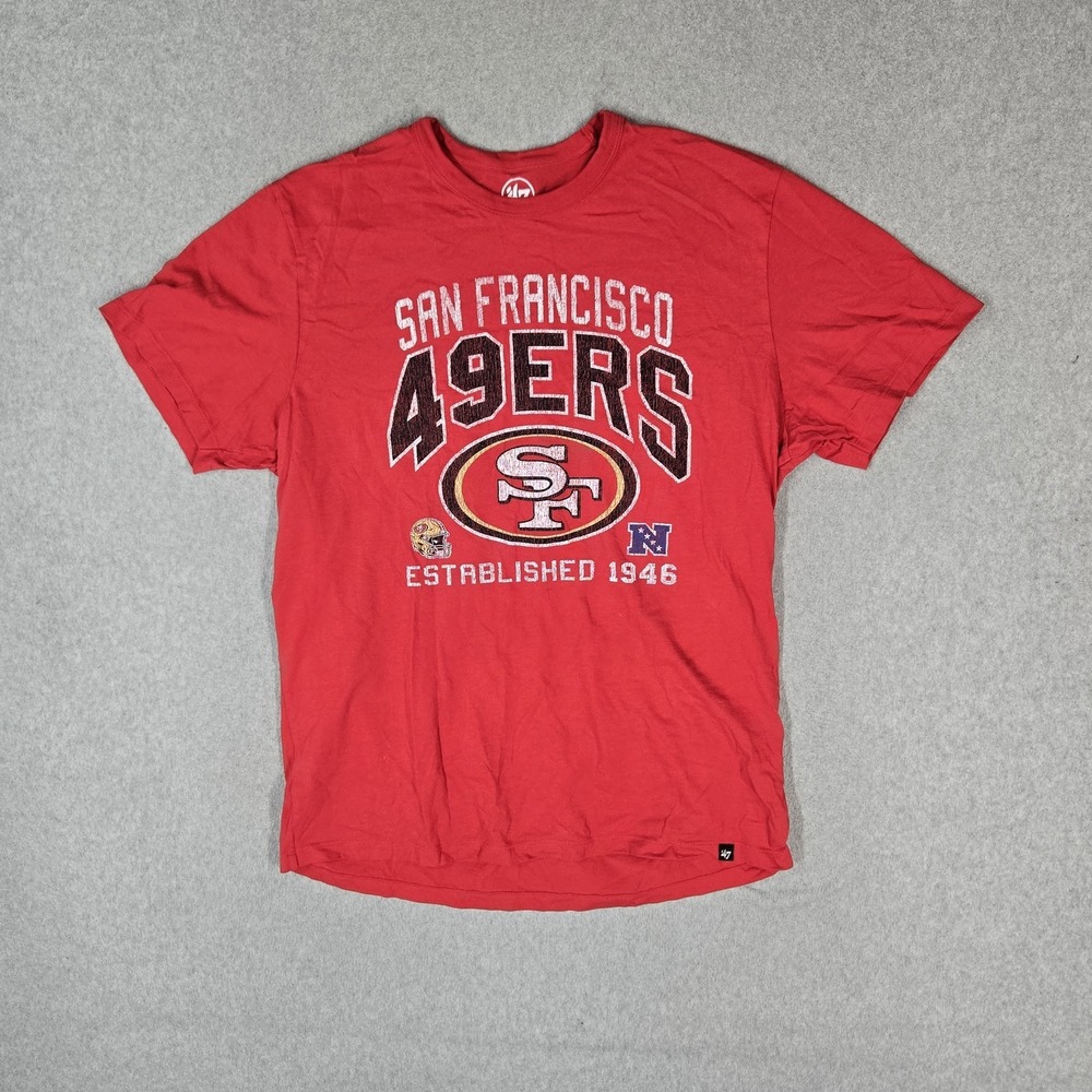 San Francisco 49ers Men Shirt XL Red 47 Brand Graphic Team Logo Sports Fan NFC